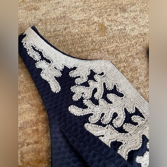 Lilly Pulitzer Gabby Shift Dress in True Navy size 00 retail $258 - Picture 3 of 11